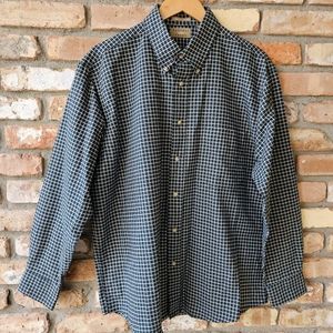 Natural Issue Forest Green and White Plaid Button-Down Shirt
